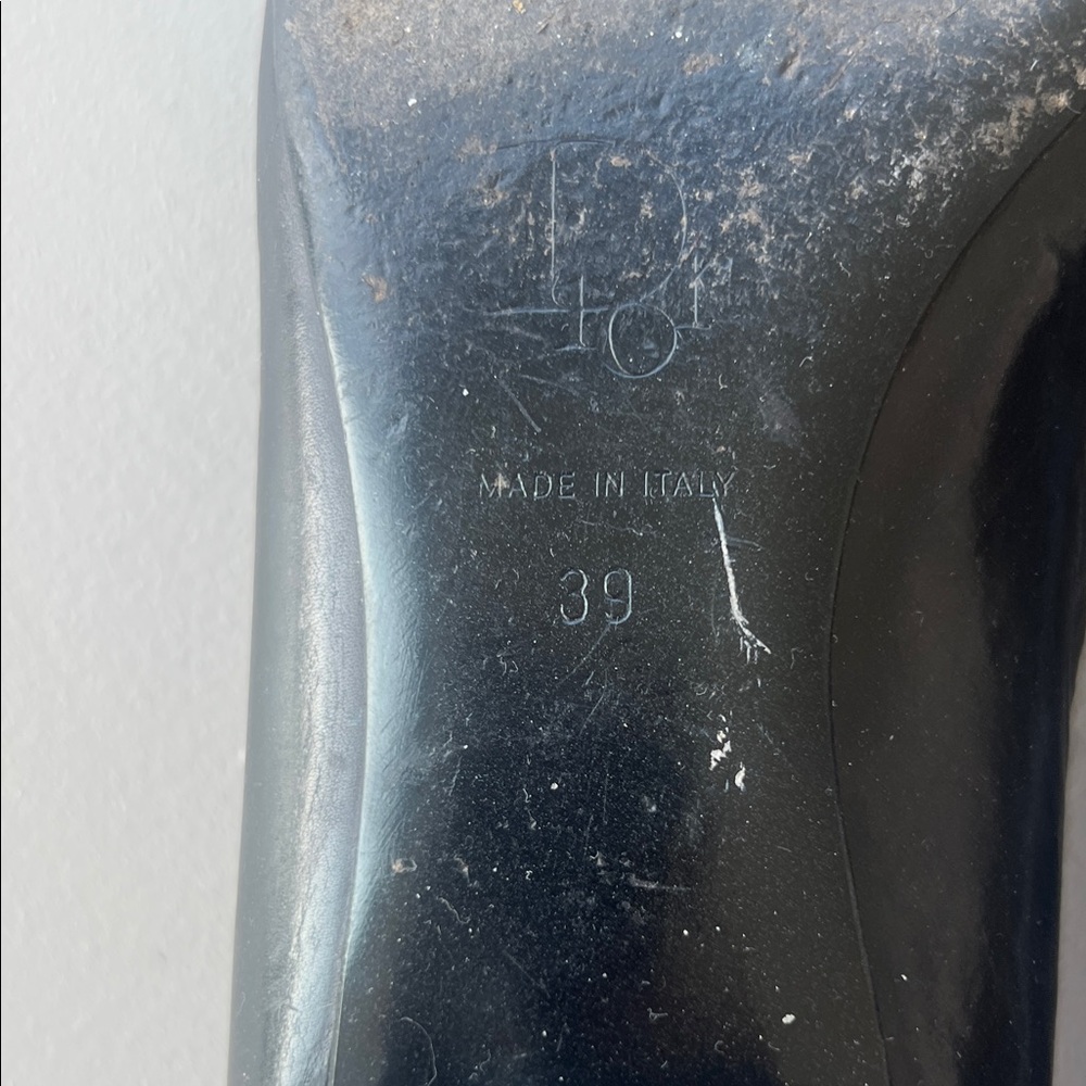 Dior Black Pointed Flats with Buckle - Picture 6 of 6